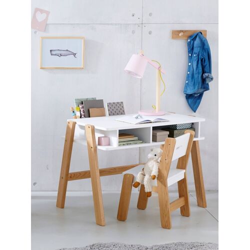 Chaise maternelle, assise 30 cm LIGNE ARCHITEKT blanc/bois