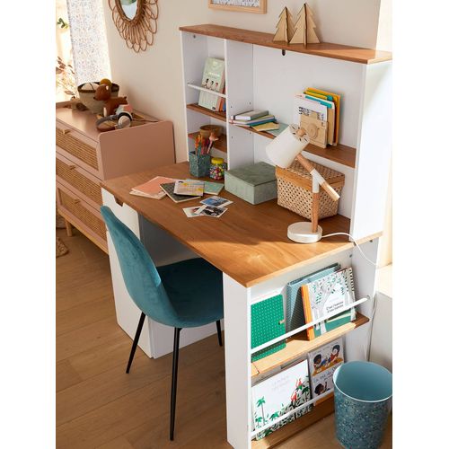 Bureau Enfant Avec Rangements Ligne Pirouette Blanc