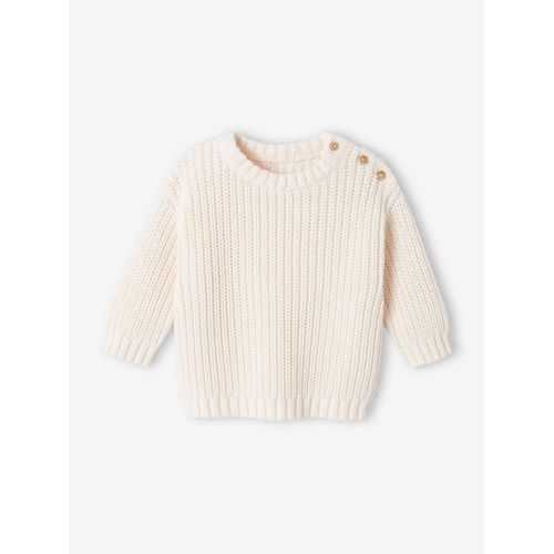Pull En Côte Perlée Bébé Écru
