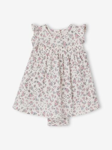 Robe Naissance Cérémonie Avec Bloomer Intégré Écru