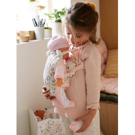 Porte-poupon en gaze de coton fleurette