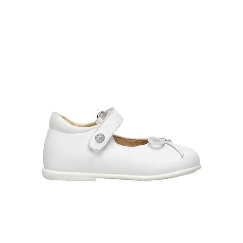 Ballerines N?ud En Cuir Ballet Blancsargenté