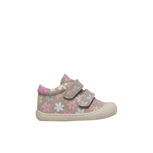 Chaussures Premiers Pas En Suède Avec Imprimé Fleurs Cocoon Vl Beige