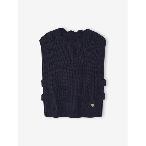 Pull Fantaisie Sans Manche Fille Marine