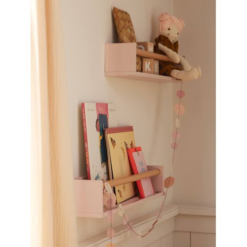 Lot De 2 Étagères Livres Rose