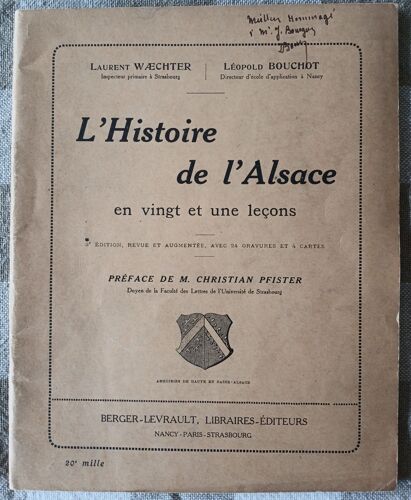 L'Histoire De L'Alsace En Vingt Et Une Leçons