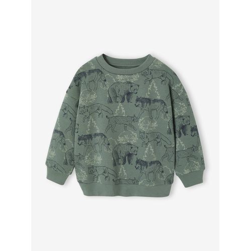 Sweat Imprimé Garçon Vert Sauge