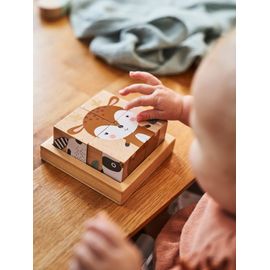 Puzzle 4 cubes Forêt Enchantée en bois FSC® multicolore