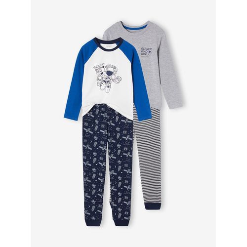Lot De 2 Pyjamas Garçon Space Explorer Lot Bleu/ Gris Chiné
