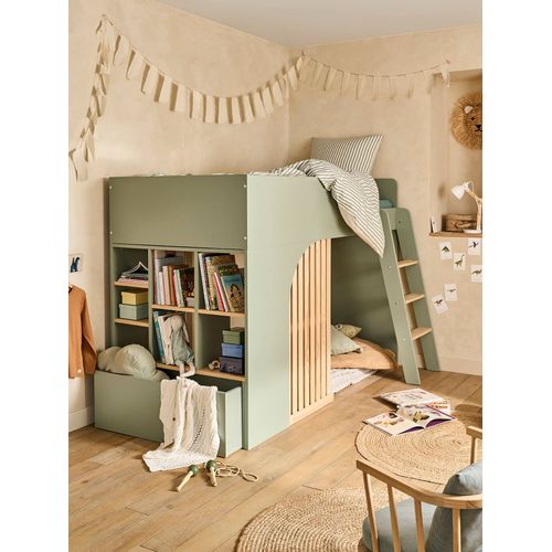Lit Mezzanine Enfant Avec Rangement Playful Vert