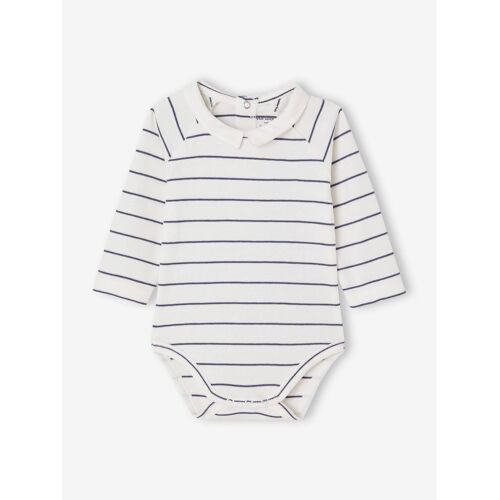 Body Manches Longues Bébé Avec Col En Popeline Écru