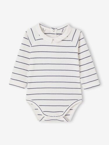 Body Manches Longues Bébé Avec Col En Popeline Écru
