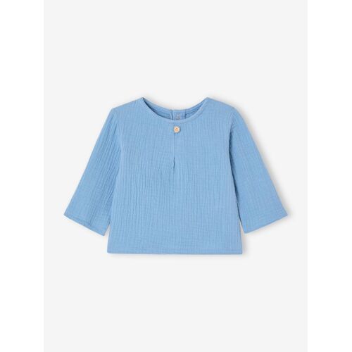 Chemise Bébé Esprit Liquette En Gaze De Coton Bleu Pâle