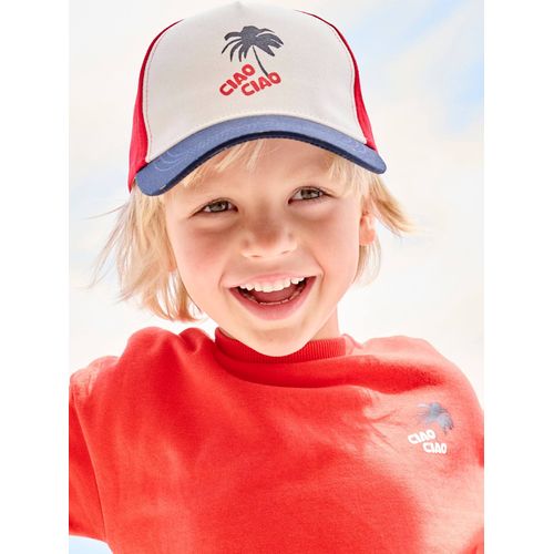 Casquette Garçon Print Devant Blanc/Rouge/Bleu