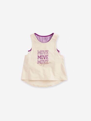 Lot Débardeur + Brassière Sport Fille Écru