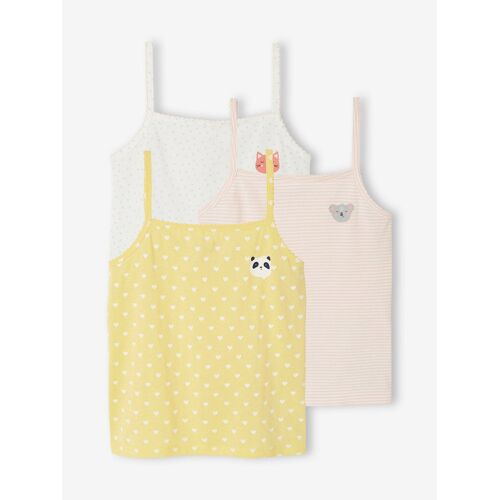 Lot De 3 Débardeurs Fille Jaune Pâle