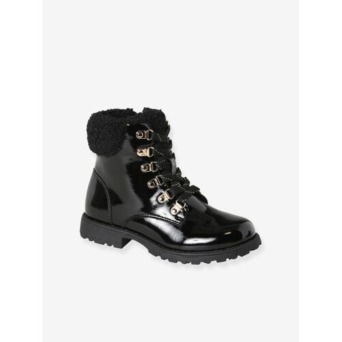 Bottines Lacets Zippées Noir