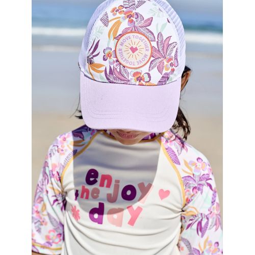 Casquette Fille Avec Dos En Mesh Lilas/Blanc