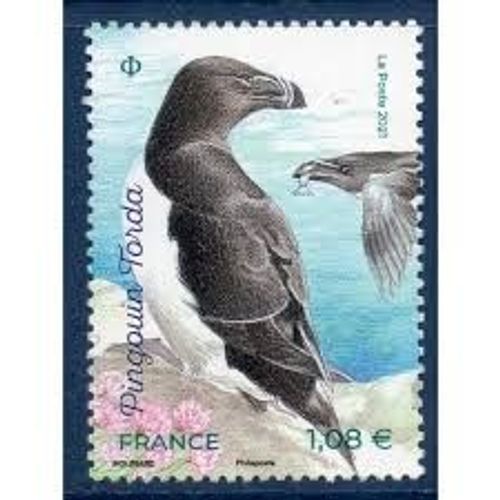 Série Nature (35) : Faune Oiseaux Des Îles : Pingouin Torda Année 2021 N° 5459 Yvert Et Tellier Luxe