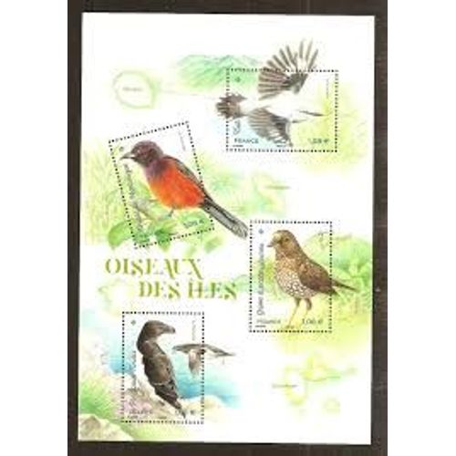 Série Nature (35) : Faune : Oiseaux Des Îles Feuillet 5460 Année 2021 N° 5469 5470 5471 5472 Yvert Et Tellier Luxe