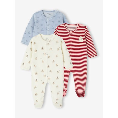 Lot De 3 Dors-Bien Naissance En Velours Bleu Nuit