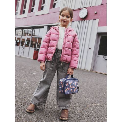 Doudoune Légère À Capuche Fille Vieux Rose