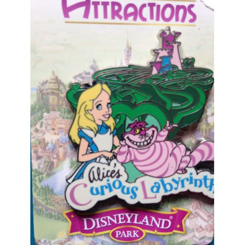 Rare Pins Disney Disneyland Paris : Attraction Le Labyrinthe D'Alice Au Pays Des Merveilles