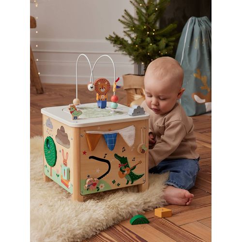 Cube d'activités sensoriel LES ANIMAUX JOYEUX en bois FSC® bois