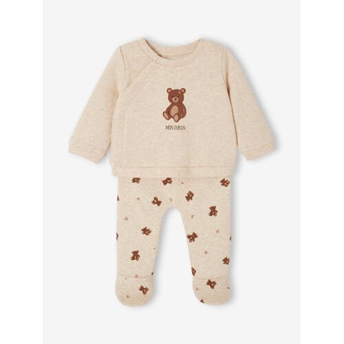 Ensemble Naissance Ours Beige Chiné