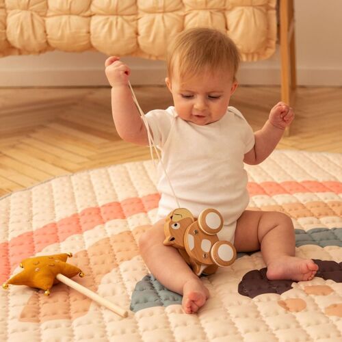 Tapis Bebe Matelassé Arc En Ciel Boho Rainbow Multicolore