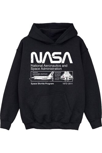 Sweat À Capuche Coton Nasa Noir