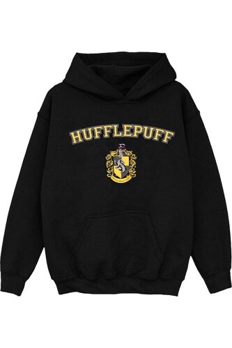Sweat À Capuche Coton Harry Potter Hufflepuff Noir