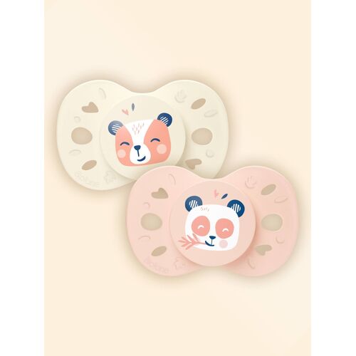 Sucette Anatomique Animaux - 18+ Mois - Lot De 2 Rose + Beige