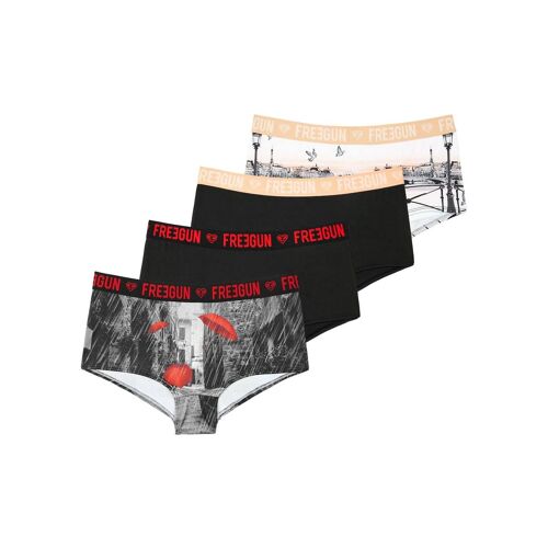 Lot De 4 Shortys Miss Freegun Noir/Gris/Rouge