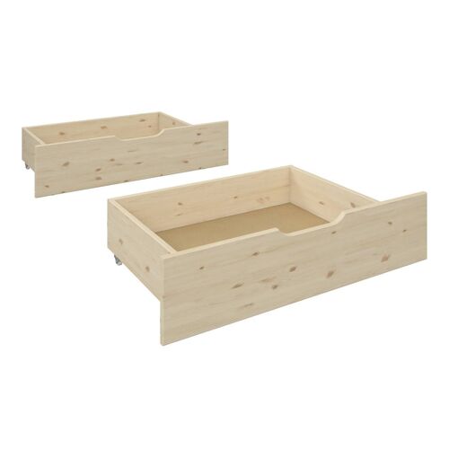 Paire De Tiroirs Pour Lit Superposé Pin Massif Naturel Isidore Bois