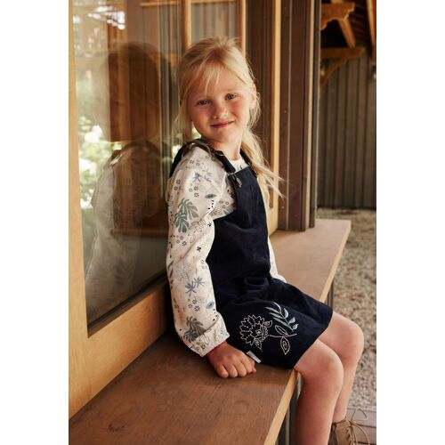 Robe Enfant En Velours Côtelé Belle De Nuit Bleu