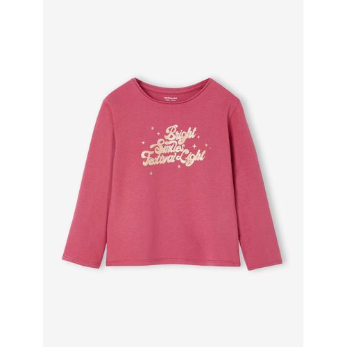 T-Shirt Basics Manches Longues Fille Framboise