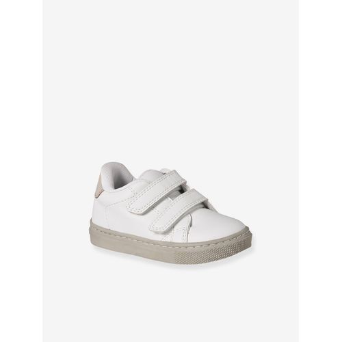Baskets Bébé Garçon Synthétique À Scratchs Écru