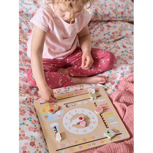Calendrier en bois FSC® multicolore