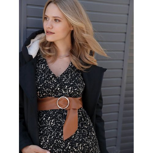 Ceinture Maternité En Cuir Camel