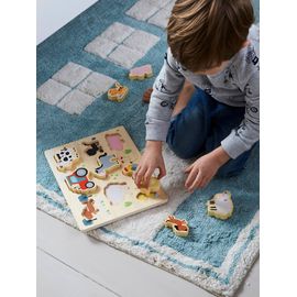 Puzzle à encastrer Ferme en bois FSC® multicolore