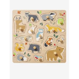Puzzle bouton Forêt en bois FSC® multicolore