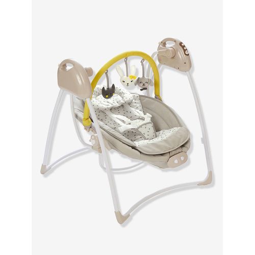Balancelle Avec Arche De Jeux Babyswing Gris