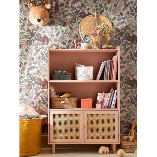 Bibliothèque Cannage Ligne Poésie Rose