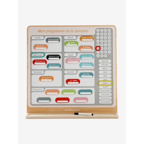 Tableau organisateur de semaine gris