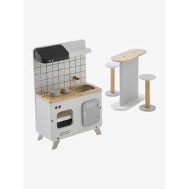 Mobilier de cuisine pour poupée mannequin en bois FSC® blanc