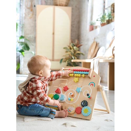 Planche d'activités verticale en bois FSC® multicolore