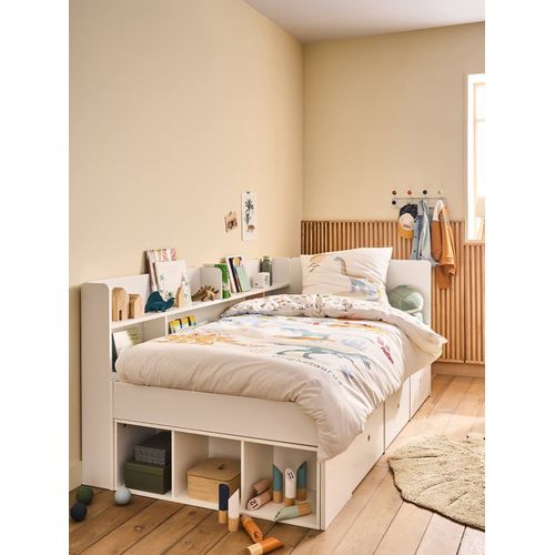 Lit Plateforme Enfant Avec Rangements Baseo Blanc