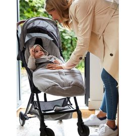 Chancelière Poussette En Molleton Doublée Jersey - 6/24 Mois Gris Chiné
