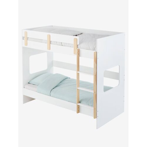 Lits superposés LIGNE EVEREST blanc/bois